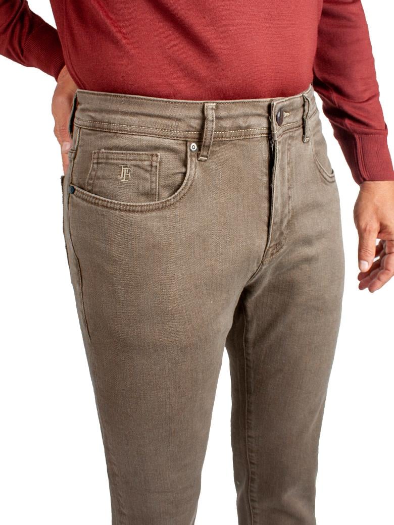 Regular Fit Normal Kesim Likralı Latte Denim Kot Pantolon