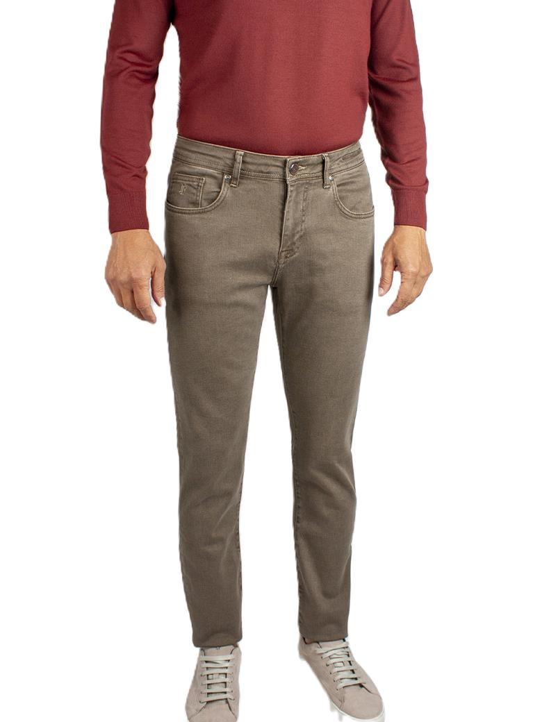Regular Fit Normal Kesim Likralı Latte Denim Kot Pantolon