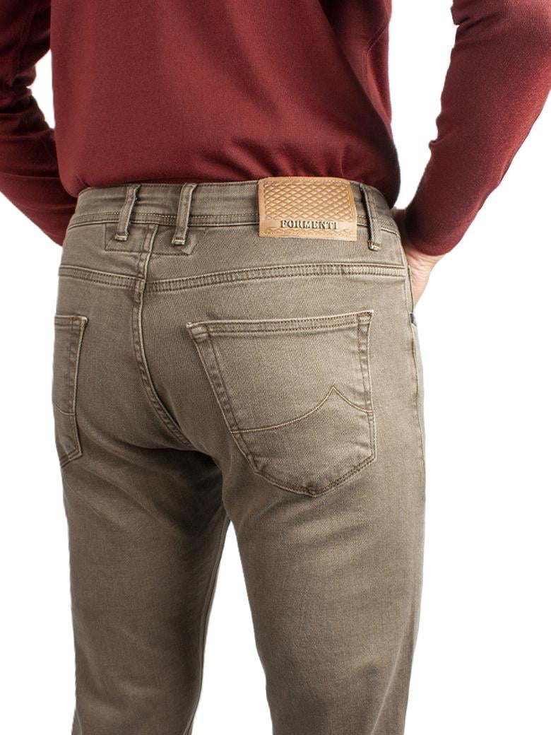 Regular Fit Normal Kesim Likralı Latte Denim Kot Pantolon