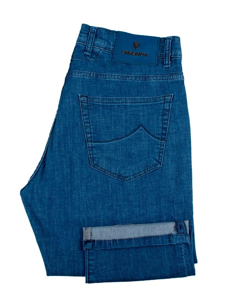 Regular Fit Normal Kesim Likralı Mavi Kot Pantolon