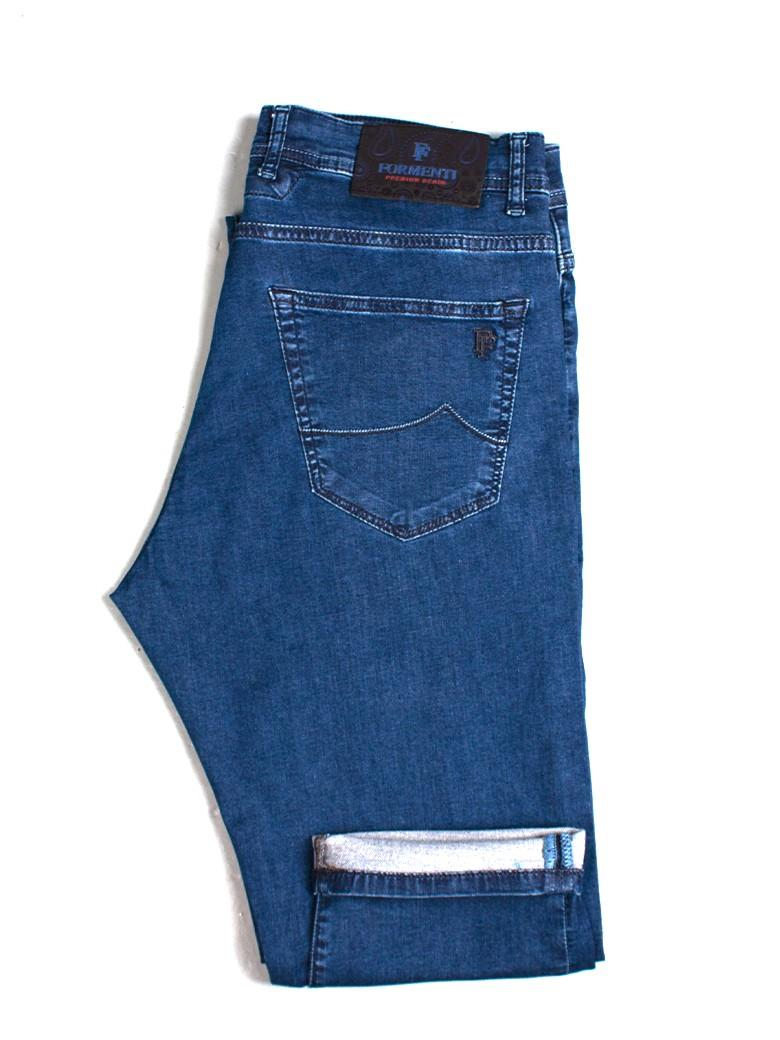 Regular Fit Normal Kesim Likralı Mavi Kot Pantolon
