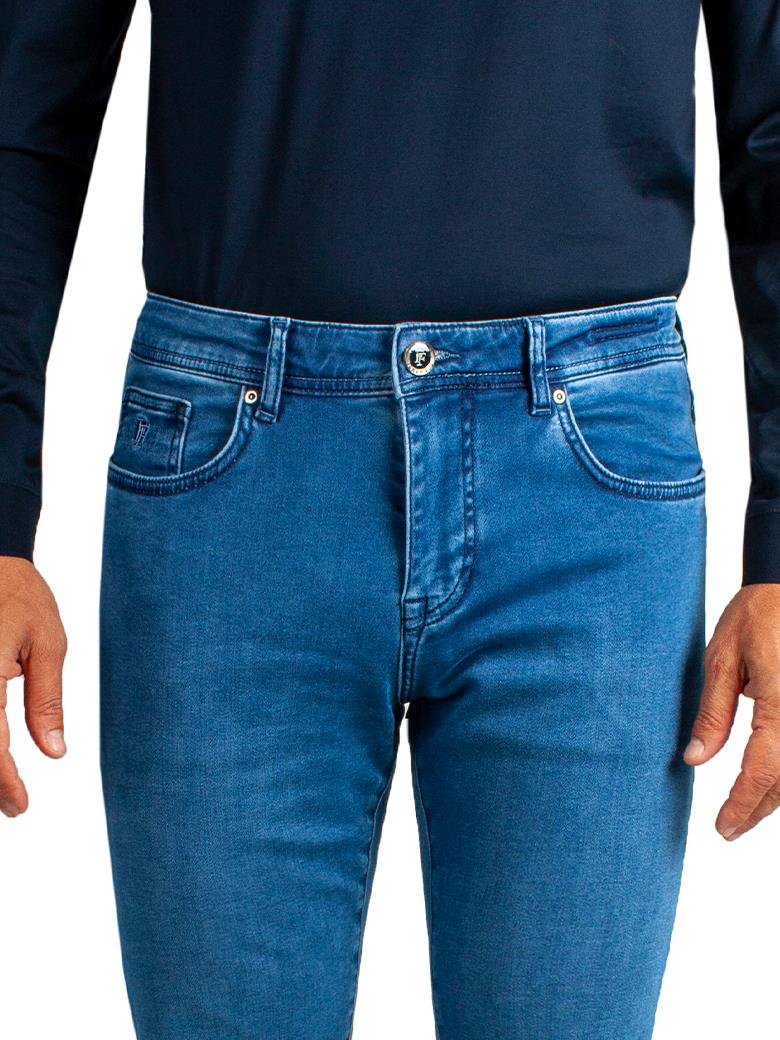 Regular Fit Normal Kesim Likralı Mavi Denim Kot Pantolon