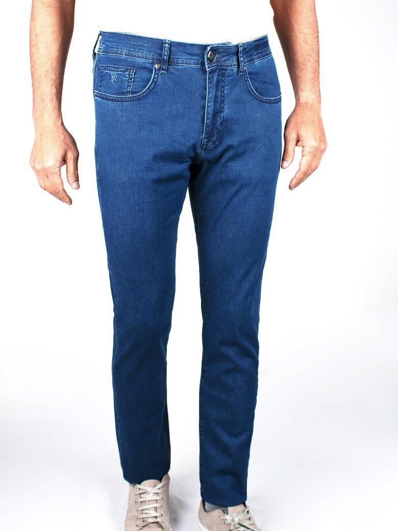 Regular Fit Normal Kesim Likralı Mavi Kot Pantolon