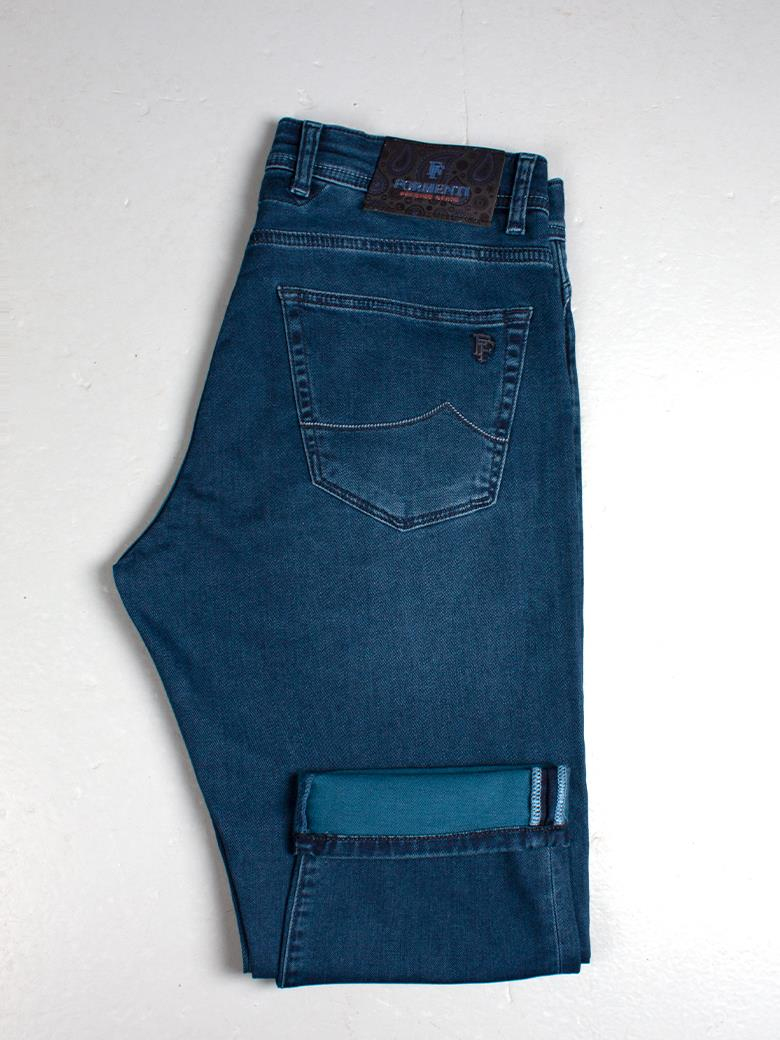 Regular Fit Normal Kesim Likralı Mavi Kot Pantolon