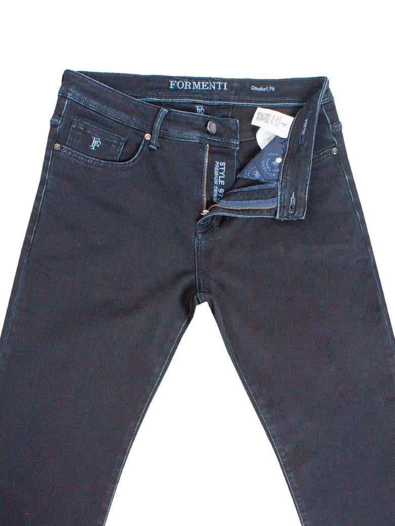 Regular Fit Normal Kesim Likralı Siyah Denim Kot Pantolon