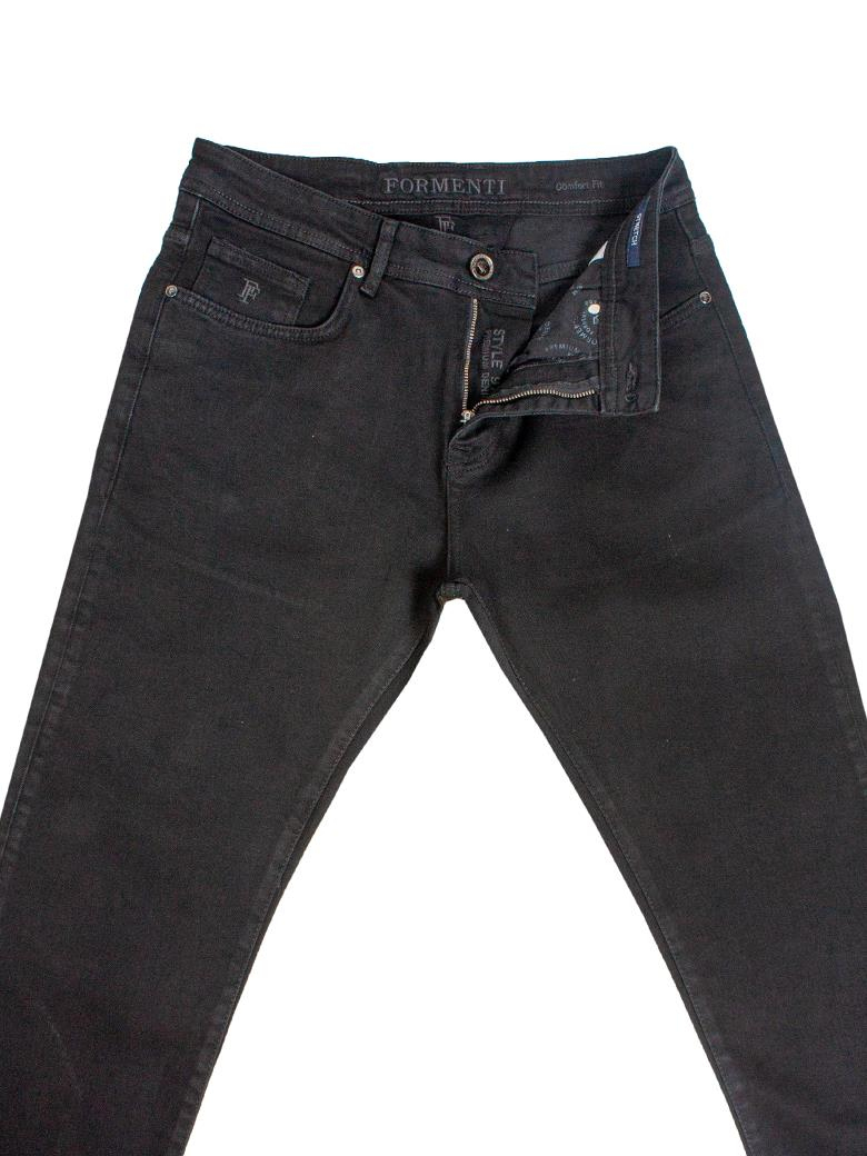 Regular Fit Normal Kesim Likralı Siyah Denim Kot Pantolon