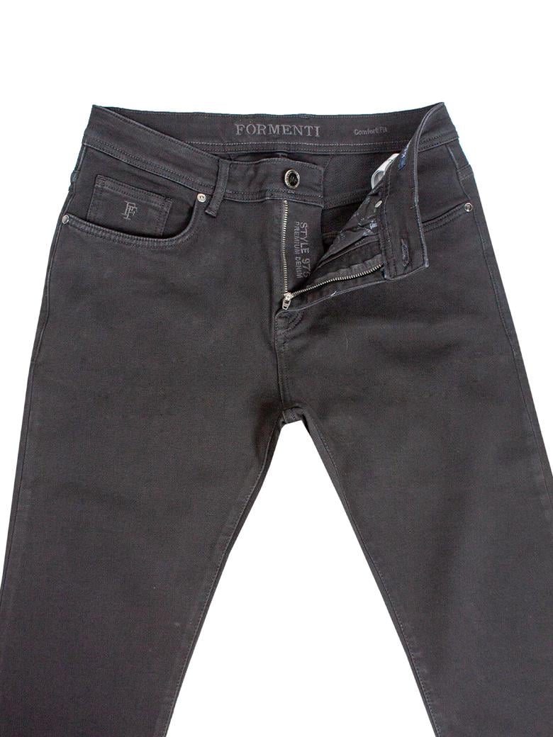 Regular Fit Normal Kesim Likralı Siyah Denim Kot Pantolon