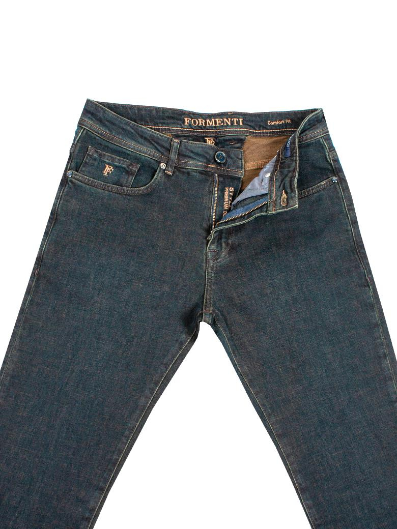 Regular Fit Petrol Pamuklu Likralı Kot Pantolon