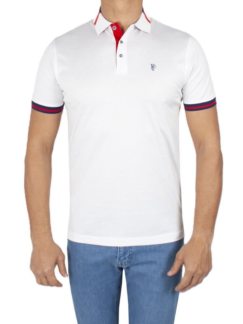 Regular Fit Yaka Detaylı Merserize %100 Pamuk Beyaz Polo Tişört