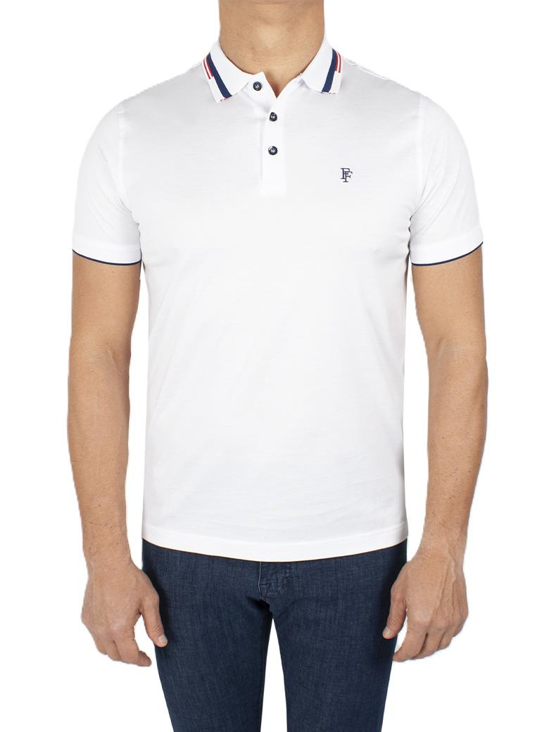 Regular Fit Yaka Detaylı Merserize %100 Pamuk Beyaz Polo Tişört