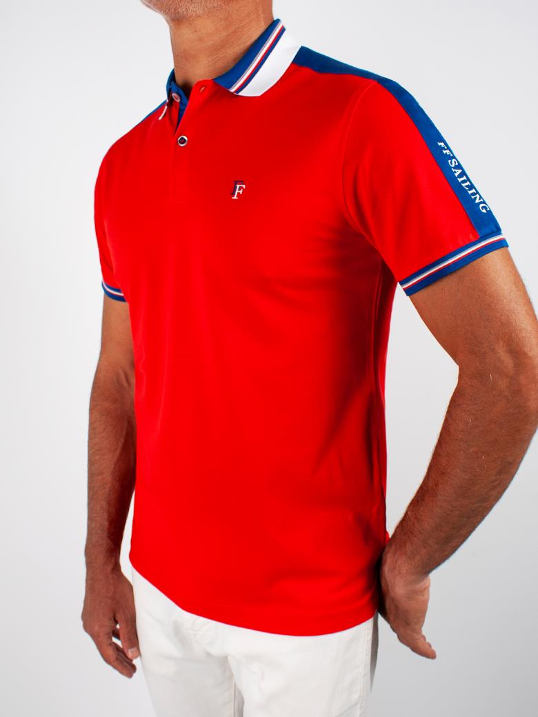 Regular Fit Yaka Detaylı Merserize %100 Pamuk Kırmızı Polo Tişört