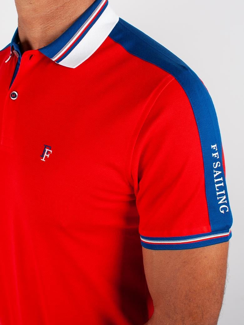 Regular Fit Yaka Detaylı Merserize %100 Pamuk Kırmızı Polo Tişört
