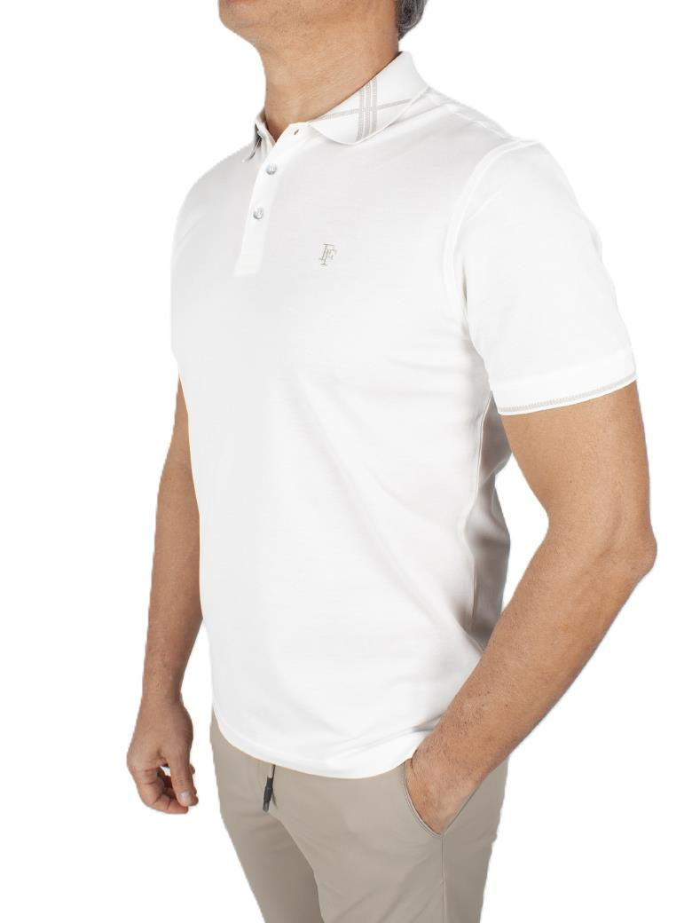 Regular Fit Yaka Detaylı Merserize %100 Pamuk Ekru Polo Tişört
