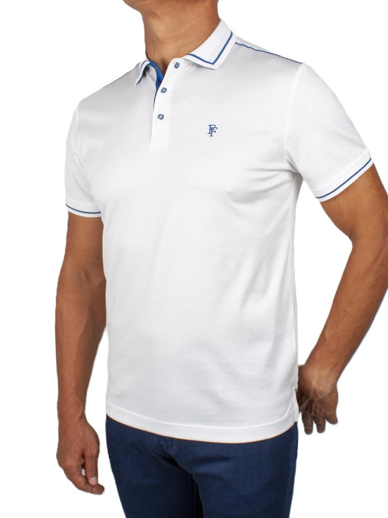 Regular Fit Yaka Detaylı Merserize %100 Pamuk Beyaz Polo Tişört