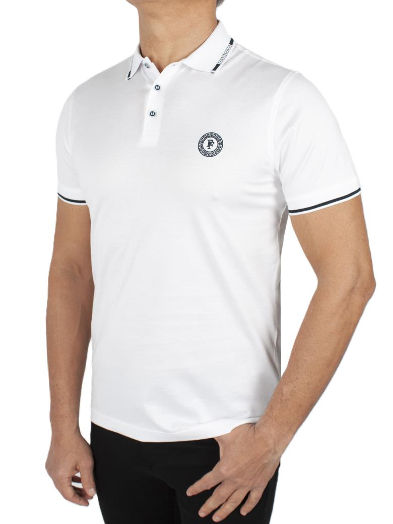 Regular Fit Yaka Detaylı Merserize %100 Pamuk Beyaz Polo Tişört