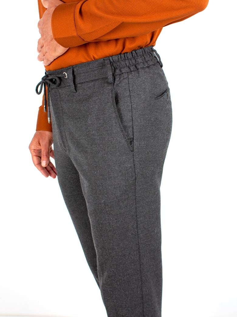 Regular Fit Yün Antrasit Jogger Pantolon