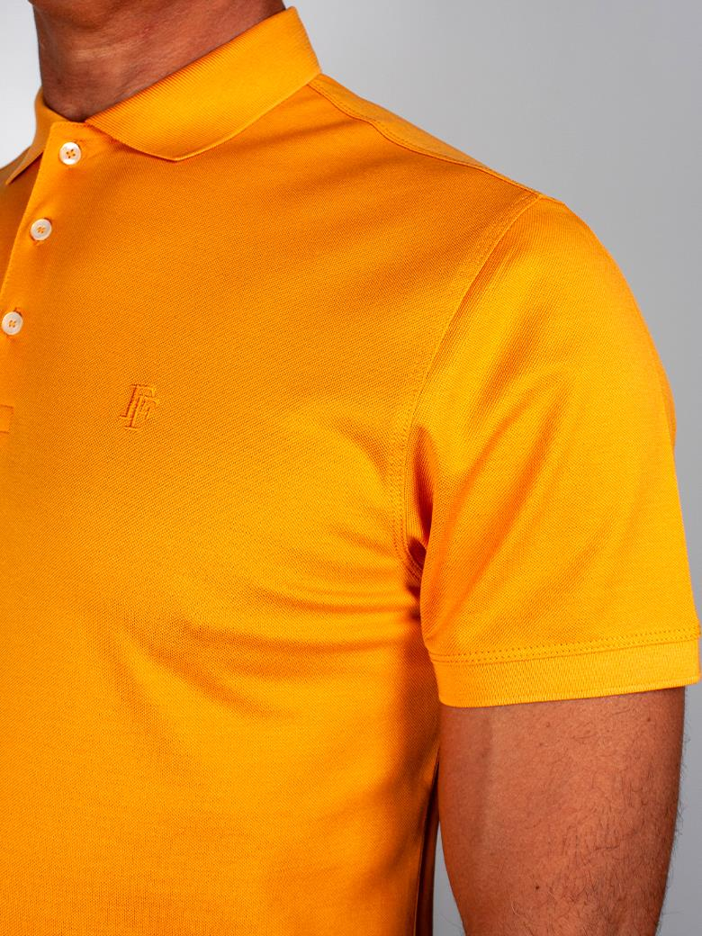 Reguler Fit Merserize %100 Pamuk Oranj Polo Yaka Tişört