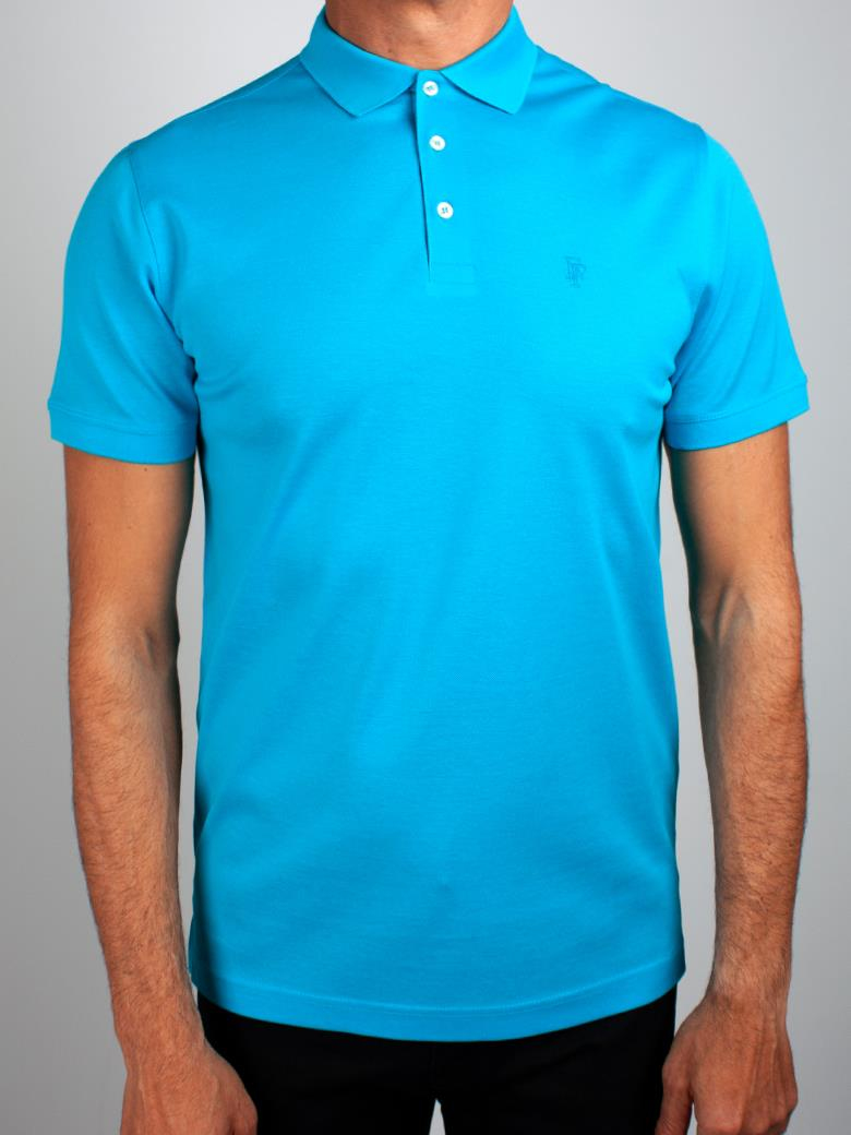 Reguler Fit Merserize %100 Pamuk Turkuaz Polo Yaka Tişört