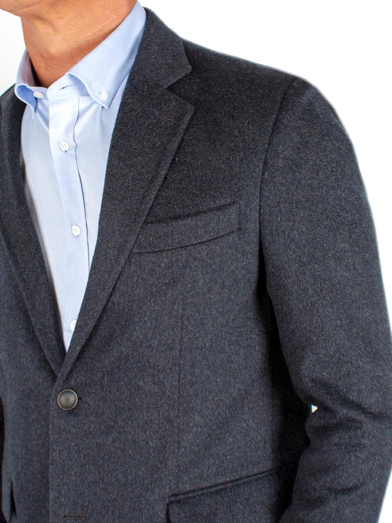 Standart Fit Antrasit Yün Kaşmir Blazer Ceket