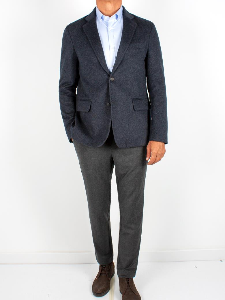 Standart Fit Antrasit Yün Kaşmir Blazer Ceket