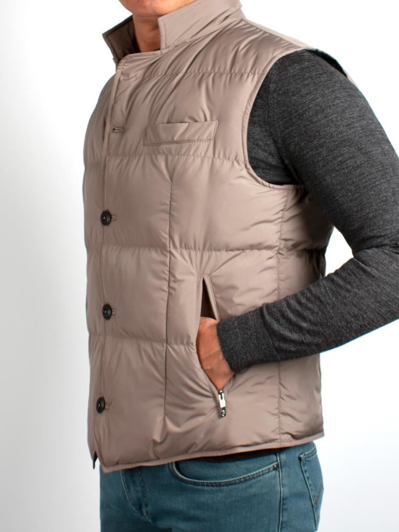 Standart Fit Dik Yaka Vizon Yelek