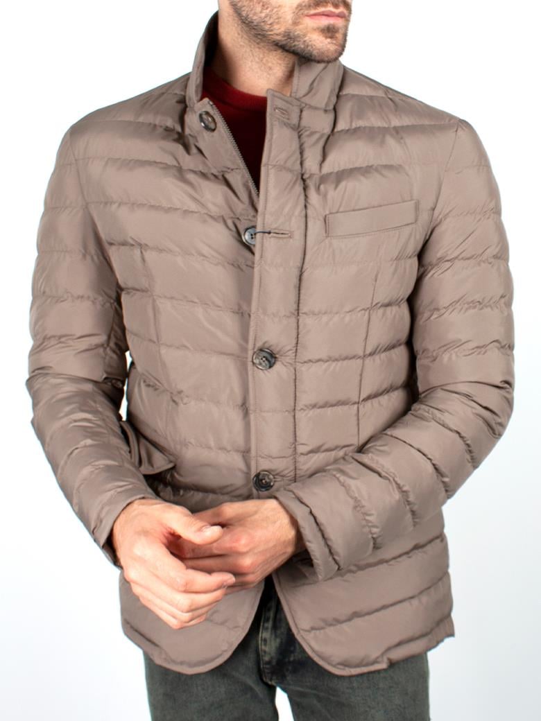 Standart Fit Elyaf Dolgulu Haki Şişme Mont