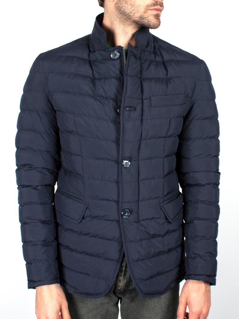 Standart Fit Elyaf Dolgulu Lacivert Şişme Mont