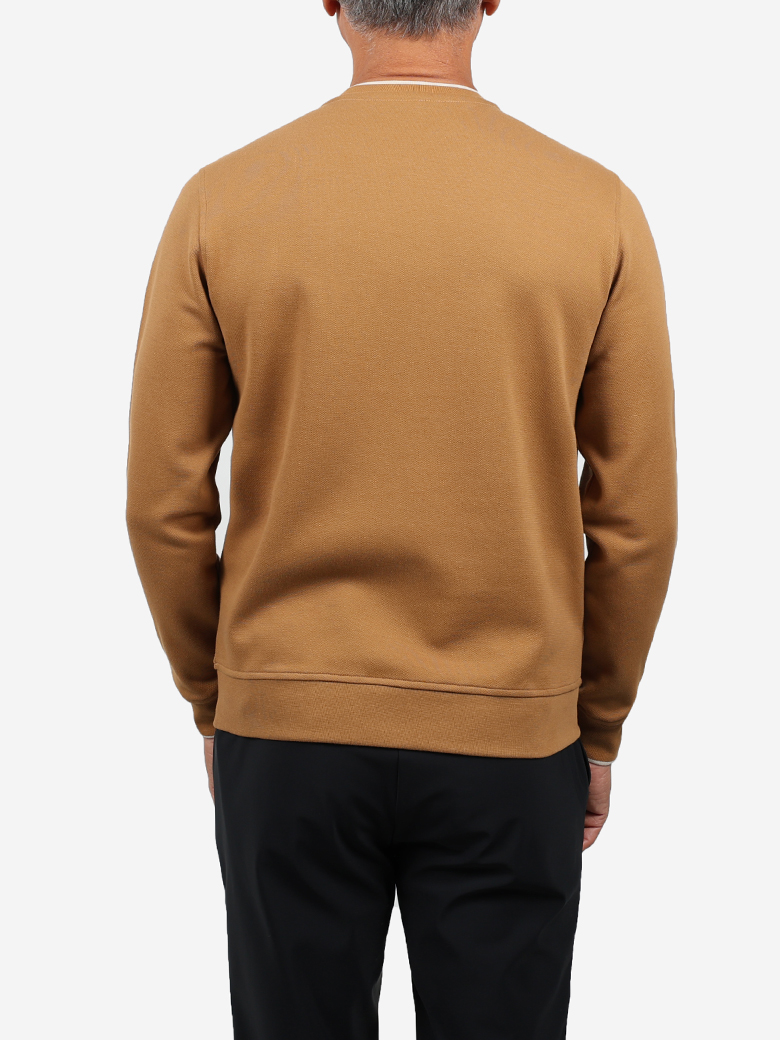 Standart Fit Hardal Bisiklet Yaka İnterlok Sweatshirt