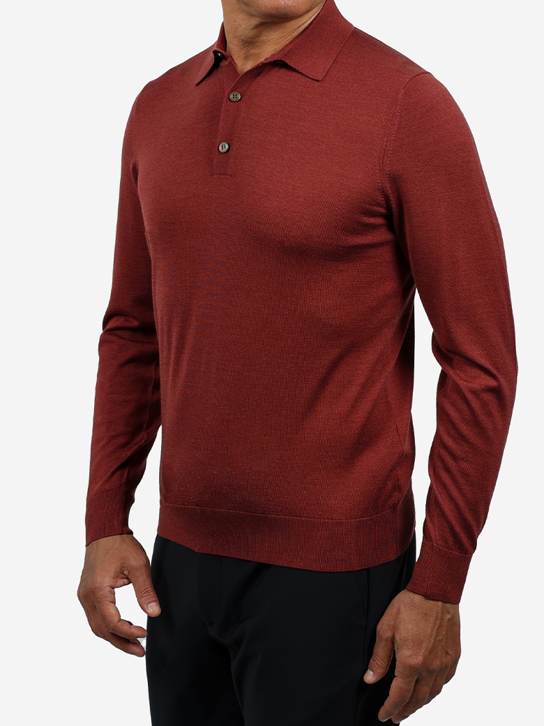 Standart Fit Kiremit Yün İpek Triko