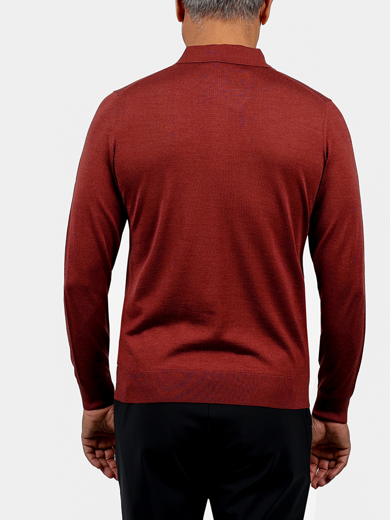 Standart Fit Kiremit Yün İpek Triko