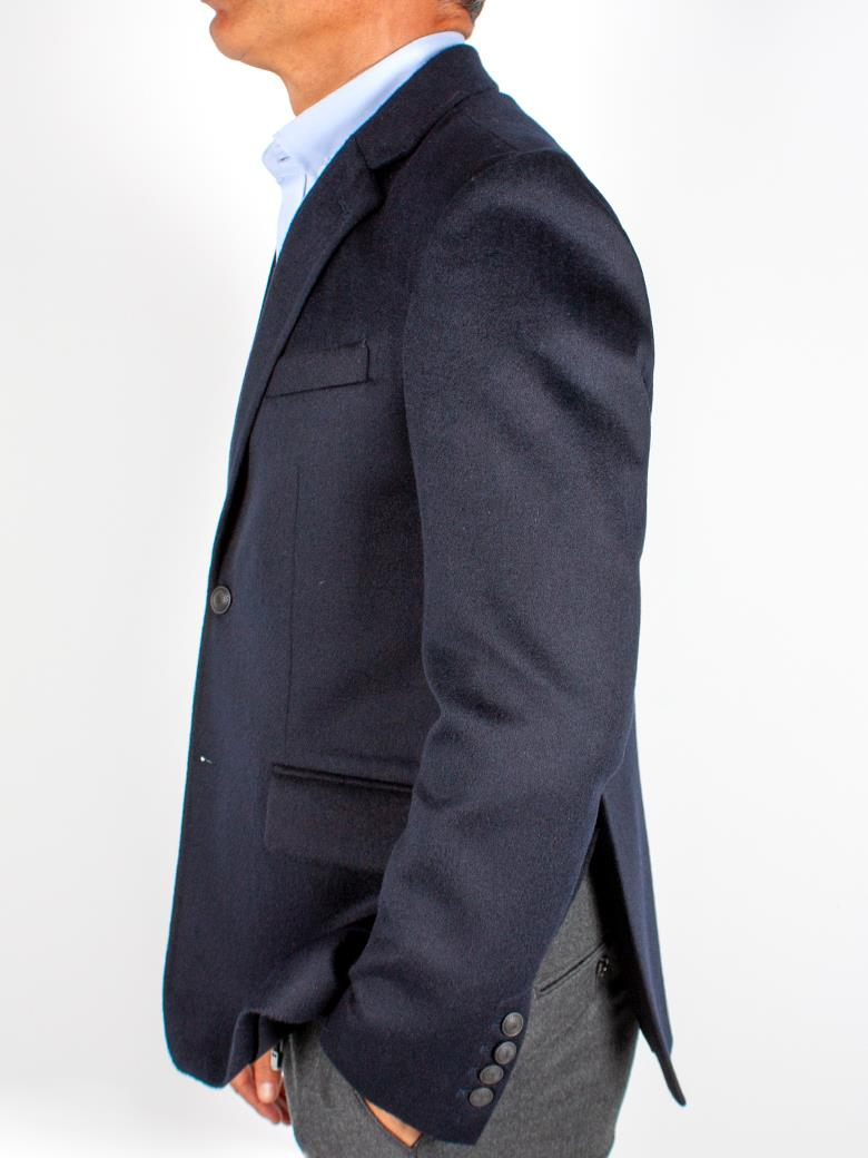 Standart Fit Koyu Lacivert Yün Kaşmir Blazer Ceket