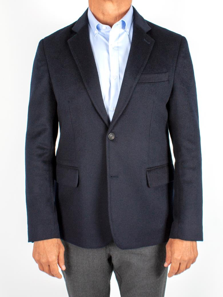 Standart Fit Koyu Lacivert Yün Kaşmir Blazer Ceket