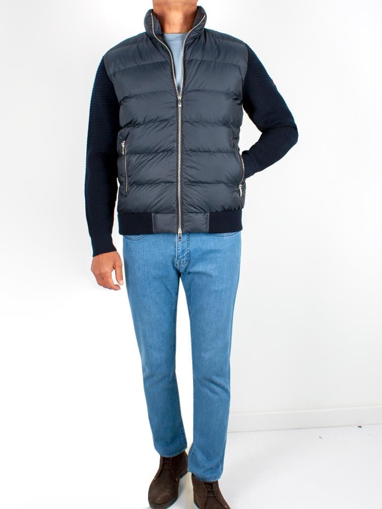 Standart Fit Lacivert Yün Triko Mont