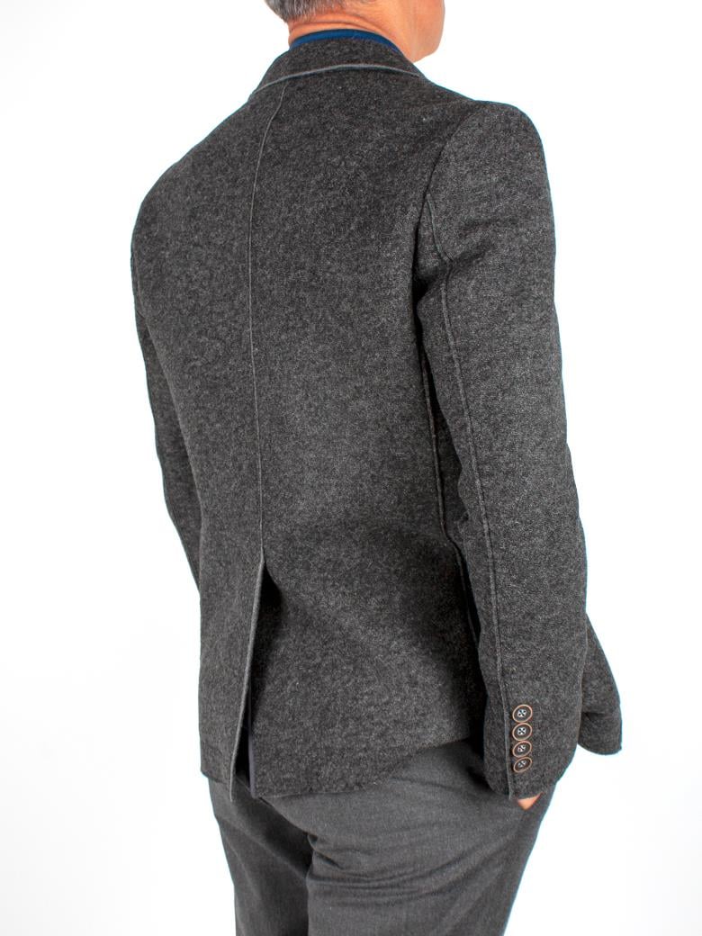 Standart Fit Yün Antrasit Blazer Ceket