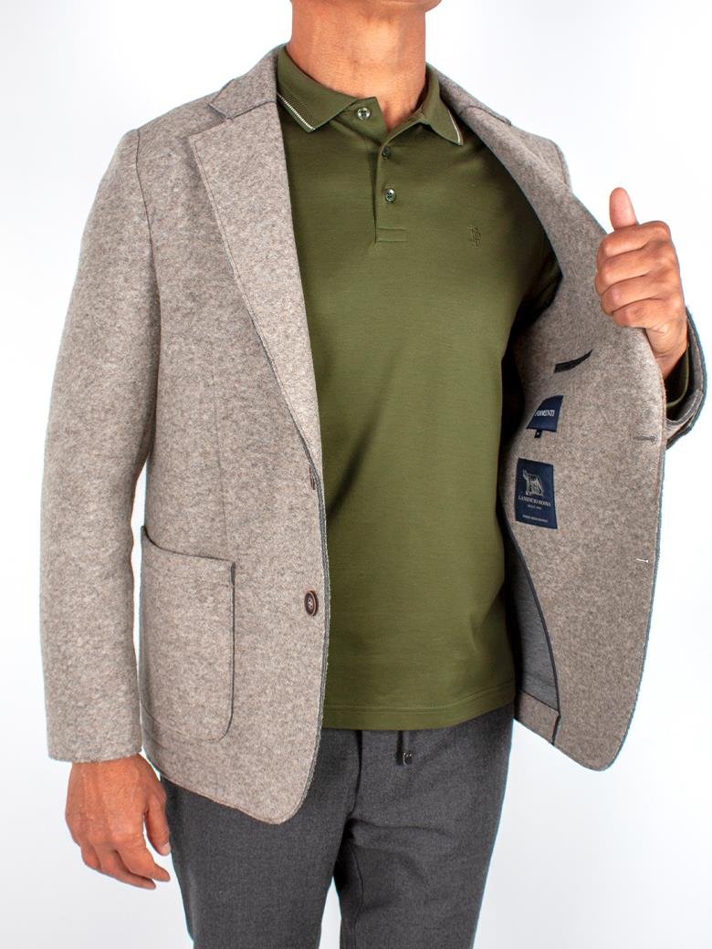 Standart Fit Yün Bej Blazer Ceket