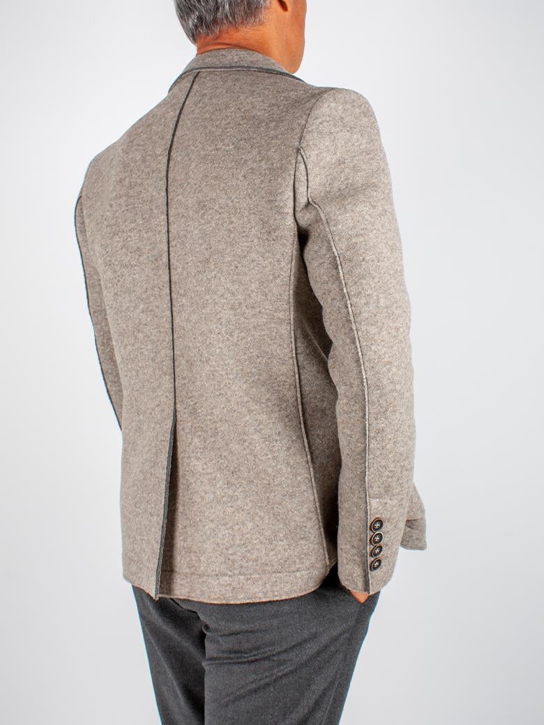 Standart Fit Yün Bej Blazer Ceket