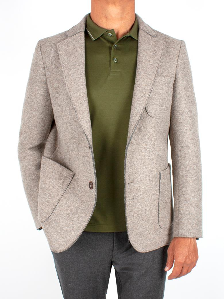 Standart Fit Yün Bej Blazer Ceket