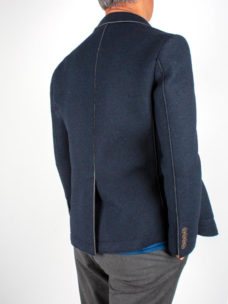 Standart Fit Yün Lacivert Blazer Ceket