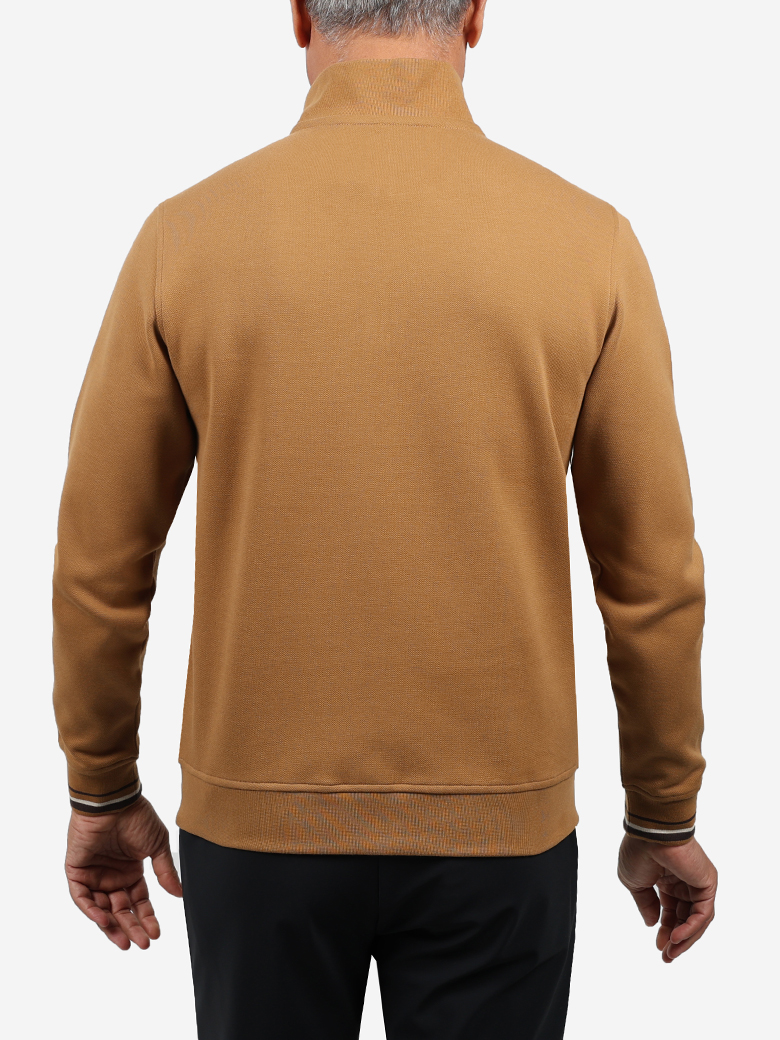 Troyer Yaka Fermuarlı Sweatshirt