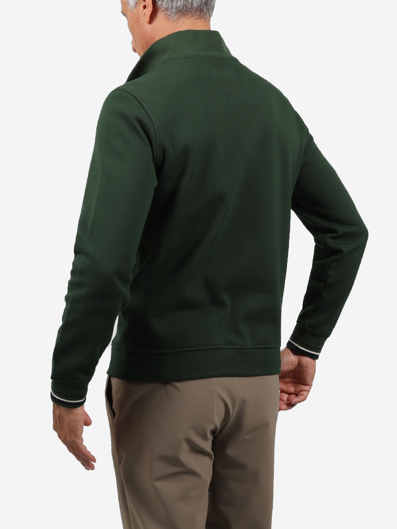 Troyer Yaka Fermuarlı Sweatshirt