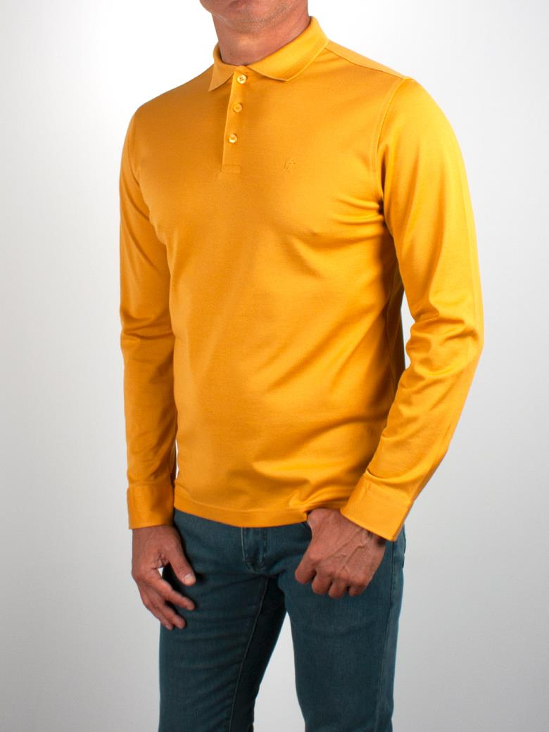Uzun Kollu Hardal Merserize Pike Polo Shirt