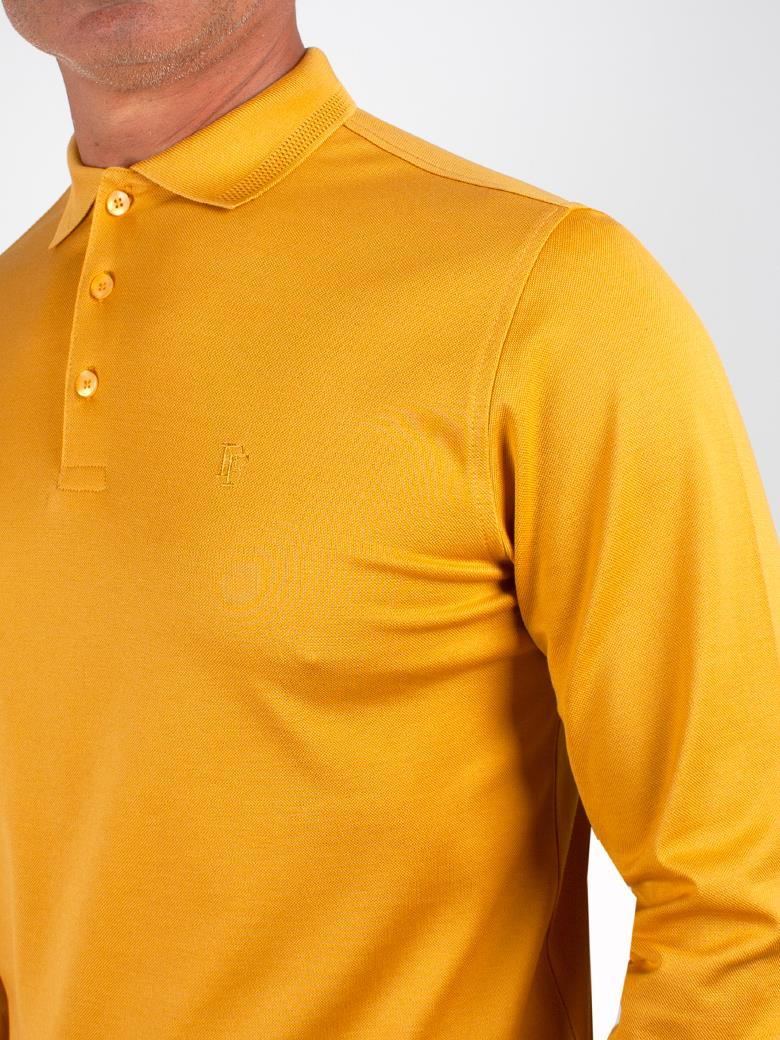 Uzun Kollu Hardal Merserize Pike Polo Shirt