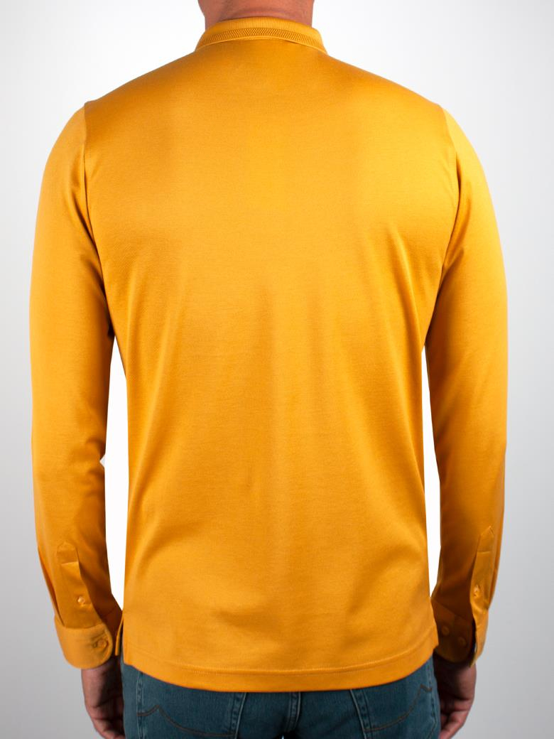 Uzun Kollu Hardal Merserize Pike Polo Shirt