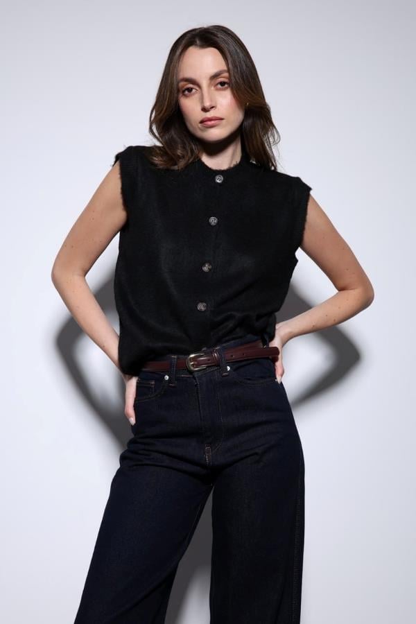 StarinciKolsuz Yelek Model Kazak Siyah