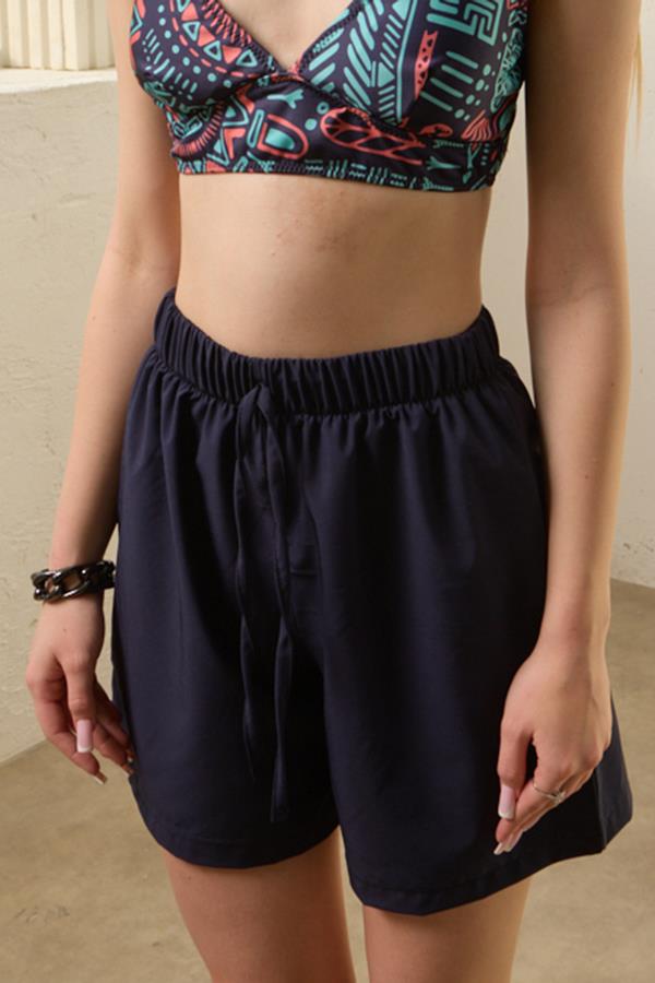 Starinci MayoDeniz Şortu Kadın Lacivert Esnek Paraşüt