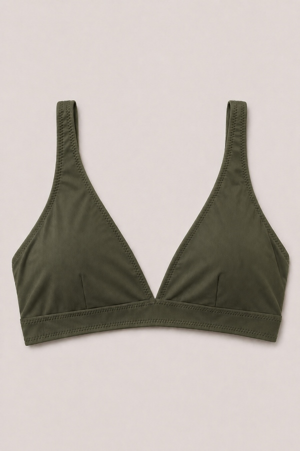 Starinci MayoKoyu Haki Bralet Bikini Üstü Ayarlanabilir Askılı