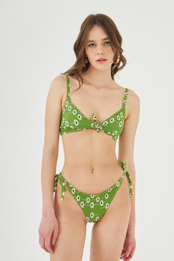 Starinci MayoStarinci Bikini Takımı Yeşil Bağlamalı Kenar