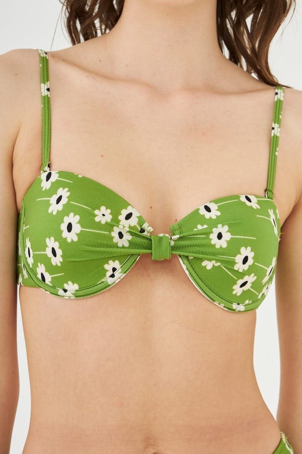 Starinci MayoStarinci Papatya Desenli Telli Toparlayıcı Bikini Takımı