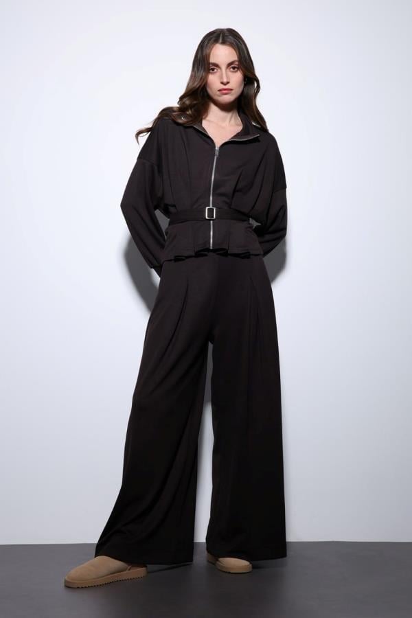 StarinciPantolon Ceket İkili Takım Kahverengi Geniş Kesim