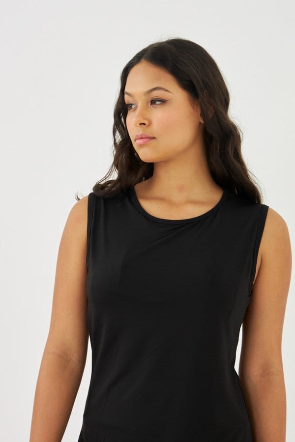 Starinci MayoStarinci Kolsuz Tesettür Mayo Siyah Desensiz